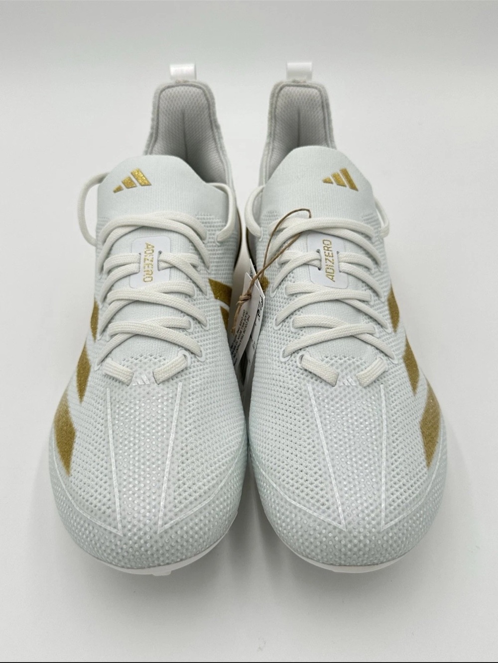 ADIDAS cleats White & Gold Adizero Football Cleats - Picture 4 of 10